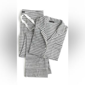JCrew gray striped 2Pc Pajama Set Stretchy Soft XS